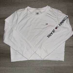 Tommy Jeans White Sweatshirt with Logo